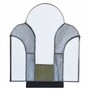 Casa Padrino Art Deco Tiffany Tischleuchte Wei� / Blau-Grau / Gr�n / Schwarz H. 28,5 cm