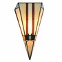 Casa Padrino Art Deco Tiffany Wandleuchte Bunt H. 38 cm - Tiffany Leuchten