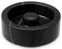 Casa Padrino Luxus Aschenbecher Schwarz  20 x H. 7,5 cm - Runder Marmor Aschenbecher - Deko Accessoires - Luxus Qualit�t