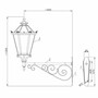 Casa Padrino Barock Au�enwandleuchte Dunkelgr�n H. 135,5 cm - Barockstil Au�enbeleuchtung