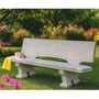 Casa Padrino Jugendstil Beton Gartenbank Grau 177 cm - Beton Garten M�bel - Jugendstil Garten M�bel - Made in Italy 