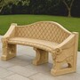 Casa Padrino Barock Beton Gartenbank Beige 196 cm - Barock Garten & Terrassen M�bel 