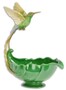 Casa Padrino Luxus Blumenschale Kolibri Vogel Gr�n / Mehrfarbig 28,2 x 17 x H. 36 cm - Porzellan Pflanzenschale - Wohnzimmer Deko Accessoires 