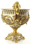 Casa Padrino Luxus Barock Porzellan Blumentopf Engel Wei� / Gold H. 60 cm - Prunkvoller Porzellan Pflanzentopf - Barock Porzellan Deko Accessoires