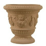 Casa Padrino Barock Blumentopf Terracotta  42 x H. 41 cm - Handgefertigte Keramik Pflanzentopf - Balkon Terrassen Garten Deko im Barockstil 