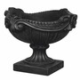 Casa Padrino Barock Blumentopf Schwarz  46 x H. 33 cm - Barock Garten Deko