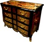 Casa Padrino Barock Boulle Kommode Schwarz / Gold / Rot 112 cm - M�bel Schrank Sideboard