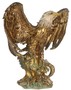 Casa Padrino Barock Adler B�ste Gold / Mehrfarbig 55 x 30 x H. 60 cm - Skulptur - Dekofigur im Barockstil 