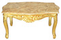 Casa Padrino Barock Couchtisch Gold mit Marmorplatte in Creme - M�bel Wohnzimmer Tisch Antik Stil 