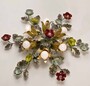 Casa Padrino Barock Deckenleuchte Blumenbunt  55 x T. 15 cm 6-flammig - Handgefertigte Leuchte aus Italien - Barock Leuchten 