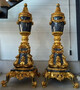 Casa Padrino Barock Deko Vasen Set Gold / Schwarz - Prunkvolle Massivholz Vasen - Barock M�bel - Barock Deko Accessoires - Edel & Prunkvoll