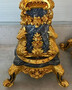 Casa Padrino Barock Deko Vasen Set Gold / Schwarz - Prunkvolle Massivholz Vasen - Barock M�bel - Barock Deko Accessoires - Edel & Prunkvoll