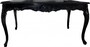 Casa Padrino Barock Esstisch mit Glasplatte Schwarz 160 cm - Barock Esszimmer M�bel 