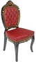 Casa Padrino Barock Boulle Esszimmer Stuhl Rot / Schwarz / Gold 50 x 50 x H. 105 cm - Barock Esszimmer M�bel