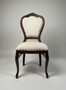 Casa Padrino Barock Esszimmerstuhl Creme / Braun H. 102 cm - Handgefertigter Stuhl mit Ziern�geln - Ausstellungsst�ck
