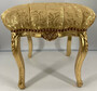 Casa Padrino Barock Hocker Gold Muster / Gold - Handgefertigter Antik Stil Fu�hocker im Barockstil - Barockstil Wohnzimmer M�bel