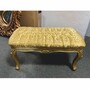 Casa Padrino Barock Hocker mit Muster Gold 75 cm - Barock M�bel