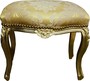 Casa Padrino Barock Hocker Gold Bouquet Muster / Gold Medium 