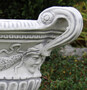 Casa Padrino Barock Garten Deko Blumentopf Grau 66 x 60 x H. 54 cm - Prunkvoller Pflanzentopf im Barockstil - Barock Garten Deko - Barock Terrassen Deko - Barock Deko Accessoires