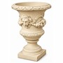 Casa Padrino Barock Blumentopf Beige  50 x H. 70 cm - Barock Garten Deko