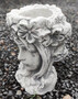 Casa Padrino Jugendstil Garten Deko Blumentopf Frauenkopf Grau  24 x H. 32 cm - Garten Deko Stein Pflanzentopf - Barock & Jugendstil Garten Deko Accessoires