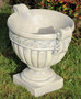 Casa Padrino Barock Garten Deko Blumentopf Grau 44 x H. 44 cm - Prunkvoller Pflanzentopf im Barockstil - Barock Garten Deko - Barock Terrassen Deko - Barock Deko Accessoires