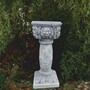 Casa Padrino Barock Garten Deko S�ule Grau H. 85 cm - Barockstil Garten Deko