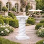 Casa Padrino Barock Garten Deko S�ule Wei� H. 70 cm - Barockstil Garten Deko