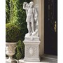Casa Padrino Barock Garten Deko Skulptur Erzengel Grau H. 98 cm - Elegante Garten Figur - Barock Garten Skulpturen