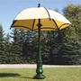 Casa Padrino Barock Garten Deko Sonnenschirm Gr�n / Beige  350 x H. 418,5 cm