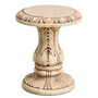 Casa Padrino Barock Garten Deko Beistelltisch / Hocker Beige H. 47 cm - Barock Garten M�bel