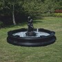Casa Padrino Barock Garten Springbrunnen Schwarz  234 x H. 115 cm - Made in Italy