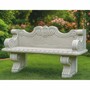 Casa Padrino Barock Beton Gartenbank Grau 140 cm - Barock Garten M�bel - Made in Italy 