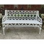 Casa Padrino Jugendstil Gartenbank Wei� 137 cm - Barock & Jugendstil Garten M�bel