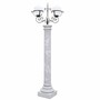 Casa Padrino Barock Gartenlaterne Grau / Schwarz H. 230 cm - Prunkvolle Barock Au�enstehleuchte - Barock Au�enbeleuchtung - Made in Italy