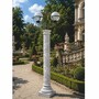 Casa Padrino Barock Gartenlaterne Grau / Schwarz H. 230 cm - Prunkvolle Barock Au�enstehleuchte - Barock Au�enbeleuchtung - Made in Italy