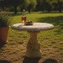 Casa Padrino Barock Gartentisch Beige  90 x H. 75 cm - Barock Garten M�bel