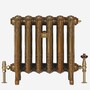 Casa Padrino Barock Gusseisen Heizk�rper Braun / Messing 50 cm - Vintage Heizung