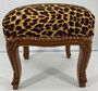 Casa Padrino Barock Fu�hocker Leopard Muster / Braun - Handgefertigter Antik Stil Hocker im Barockstil - Barockstil Wohnzimmer M�bel