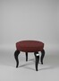 Casa Padrino Barock Hocker Rund Rot / Schwarz  50 x H. 50 cm - Gestreifter Sitzhocker