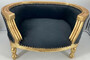 Casa Padrino Barock Hundebett & Katzenbett Schwarz / Gold - Handgefertigtes Hunde & Katzen Sofa im Barockstil - Barock Hunde & Katzen M�bel - Barock Tierm�bel
