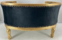 Casa Padrino Barock Hundebett & Katzenbett Schwarz / Gold - Handgefertigtes Hunde & Katzen Sofa im Barockstil - Barock Hunde & Katzen M�bel - Barock Tierm�bel