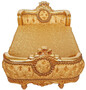 Casa Padrino Barock Hundebett Gold Muster / Gold - Handgefertigtes Antik Stil Hundebett - Prunkvolle Hunde M�bel im Barockstil - Antik Stil Tierm�bel - Barock Tierm�bel