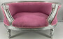 Casa Padrino Barock Hundebett Rosa / Silber - Barock Hundem�bel - Barock Tierm�bel - Prunkvolle Tierm�bel im Barockstil