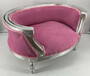Casa Padrino Barock Hundebett Rosa / Silber - Barock Hundem�bel - Barock Tierm�bel - Prunkvolle Tierm�bel im Barockstil