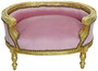 Casa Padrino Barock Hundebett & Katzenbett Rosa / Antik Gold - Handgefertigtes Hunde & Katzen Sofa im Barockstil - Barock Hunde & Katzen M�bel - Barock Tierm�bel