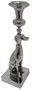 Casa Padrino Barock Kerzenhalter Hund 15 x 15 x H. 50 cm - Dekorativer Barockstil Metall Kerzenst�nder - Barock Deko Accessoires - Edel & Prunkvoll 