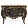 Casa Padrino Barock Kommode mit 2 Schubladen Schwarz / Gold 120 cm - Prunkvolle Barock M�bel - Barockstil M�bel