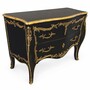 Casa Padrino Barock Kommode mit 2 Schubladen Schwarz / Gold 120 cm - Prunkvolle Barock M�bel - Barockstil M�bel