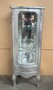 Casa Padrino Barock Vitrine Silber H. 136 cm - Barock M�bel
